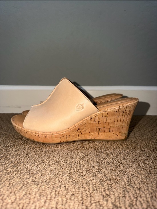 Born Shoes - Born, Arie Natural Full Grain Leather Platform Wedge Sandals